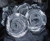 50 x Krepprosen silber klein - Silberhochzeit